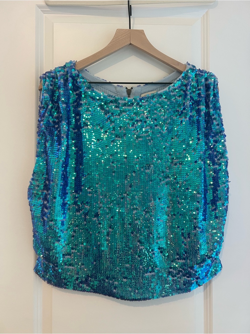Pilcro Teal and Blue Sequin Camisole